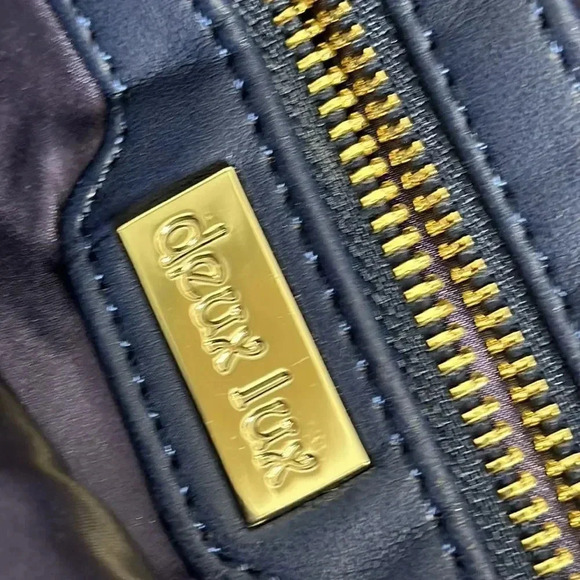 Deux Lux Blue Studded Clutch Bag - Picture 10 of 11